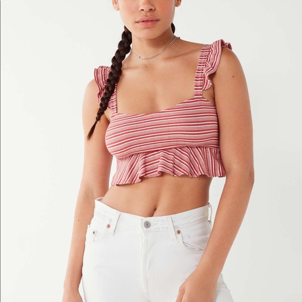 UO Flutter Cropped Tank Top